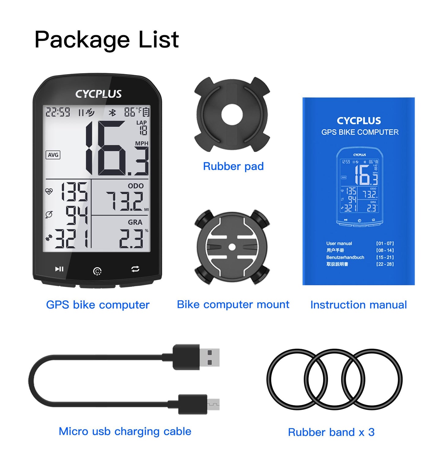 CYCPLUS M1 GPS Wireless Bike Computer