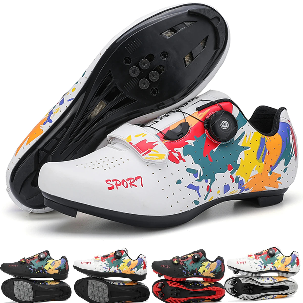 Cycling Road Shoes Unissex  Carbon Cleats