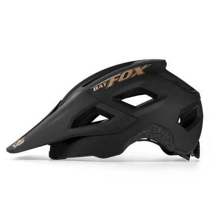 Black helmet with 'Batfox' branding on a white background