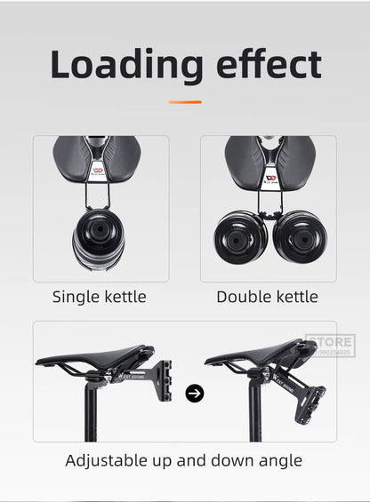 WEST BIKING Double Cup Bicycle Water Bottle Cage Saddle Extension Holder Cycling Kettle Brackets MTB Road Bike Accessories Parts