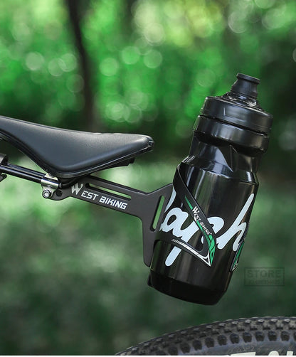 WEST BIKING Double Cup Bicycle Water Bottle Cage Saddle Extension Holder Cycling Kettle Brackets MTB Road Bike Accessories Parts