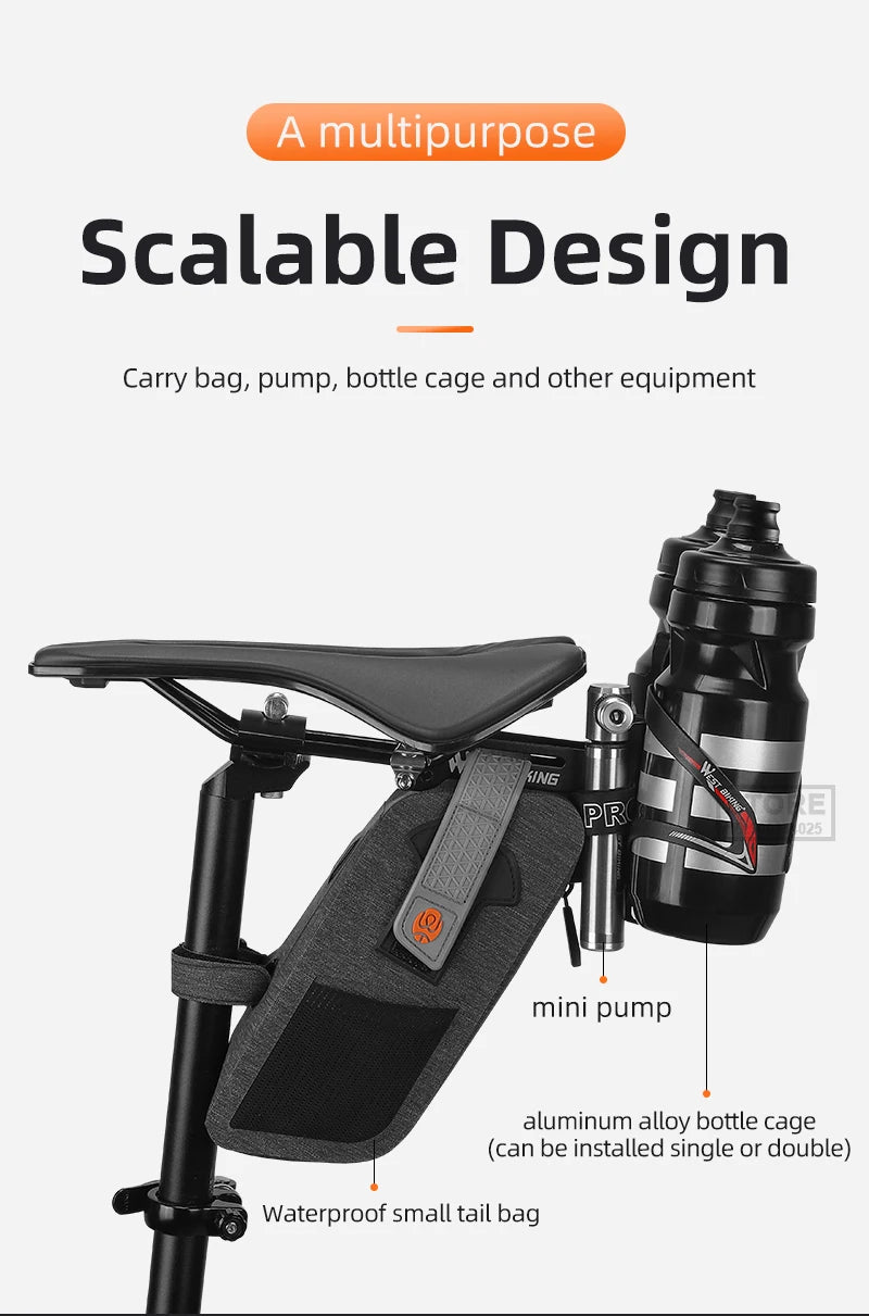 WEST BIKING Double Cup Bicycle Water Bottle Cage Saddle Extension Holder Cycling Kettle Brackets MTB Road Bike Accessories Parts