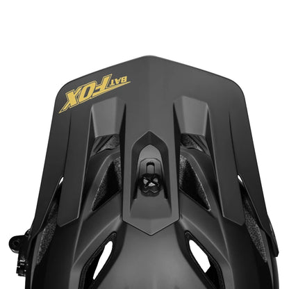 Black MTB bicycle seat with 'BATFOX' branding on a white background