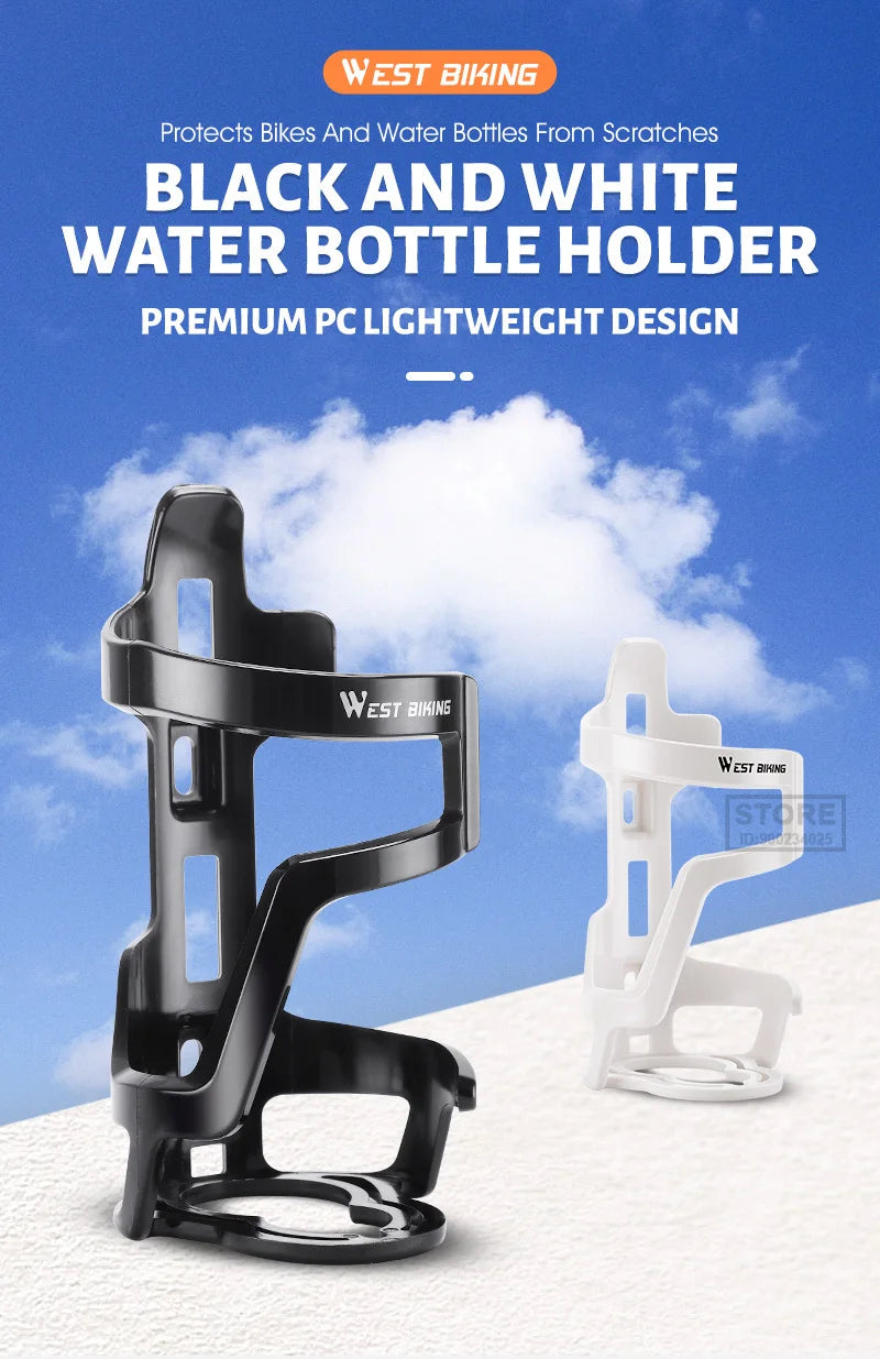WEST BIKING Double Cup Bicycle Water Bottle Cage Saddle Extension Holder Cycling Kettle Brackets MTB Road Bike Accessories Parts